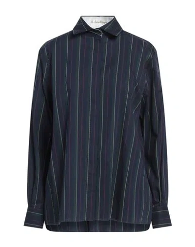 Le Sarte Pettegole Woman Shirt Navy Size 12 Cotton