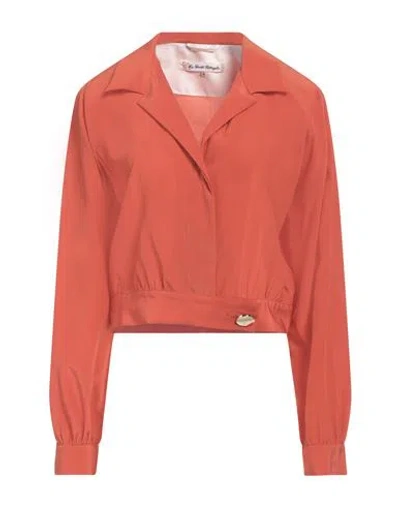 Le Sarte Pettegole Woman Shirt Orange Size 6 Silk, Elastane