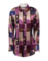 Le Sarte Pettegole Woman Shirt Purple Size 4 Silk, Elastane In Purple