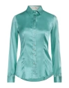 Le Sarte Pettegole Woman Shirt Turquoise Size 4 Silk, Elastane In Blue