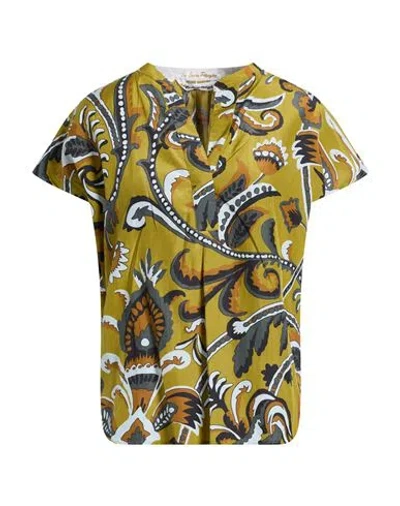 Le Sarte Pettegole Woman Top Sage Green Size 8 Silk, Cotton In Multi