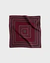 Le Scarf Scarf Paisley Vinröd In Brown