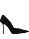 Le Silla Bella Suede Pointed Toe Pumps In Black