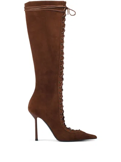 Le Silla 100mm Colette Boots In Brown