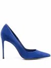 Le Silla 100mm Eva Suede Pumps In Blue