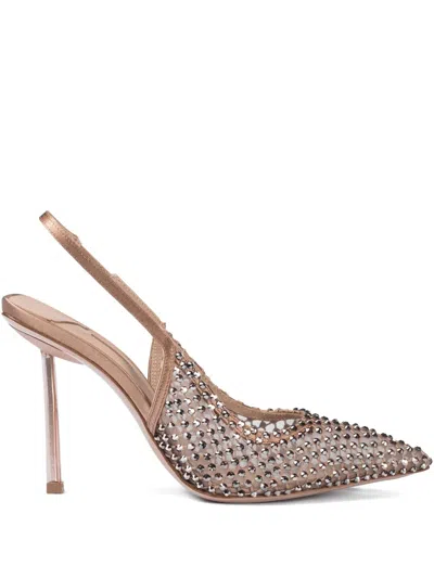 Le Silla 100mm Gilda Slingback Pumps In Neutral