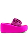 Le Silla Rhinestone-embellished 100mm Platform Mules In Rosa