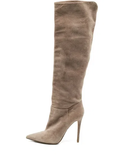 Pre-owned Le Silla 100mm Suede Pointed-toe Boots