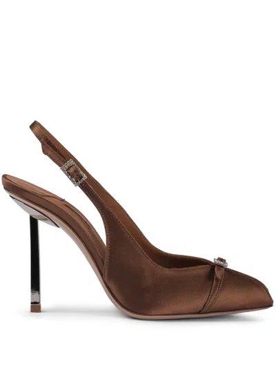 Le Silla 100mm Vittoria Pumps In Brown