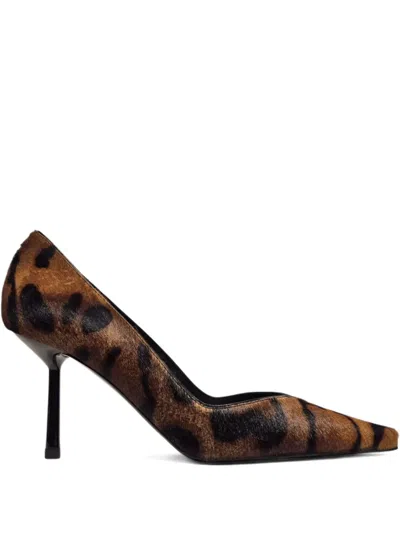 Le Silla 100mm Vivienne Heeled Pumps In Brown