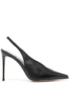 Le Silla 105mm Leather Pumps In Black