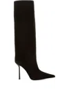 Le Silla 10mm Bella Suede Stiletto Boots In Black
