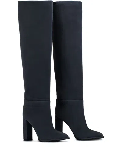 Le Silla 110mm Elsa Suede Boots In Blue