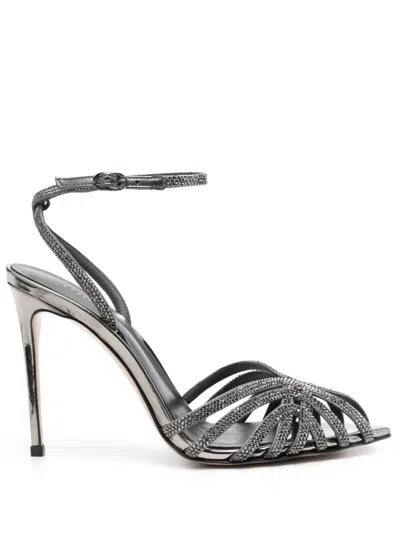 Le Silla 110mm Embrace Sandals In Grey