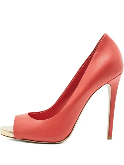 Pre-owned Le Silla 110mm Gabry Leather Pumps In Red