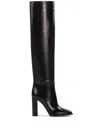 Le Silla 110mm Leather Boots In Black