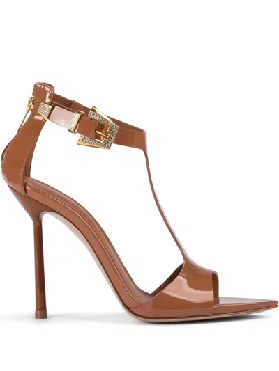 Le Silla 110mm Tess Sandals In Brown