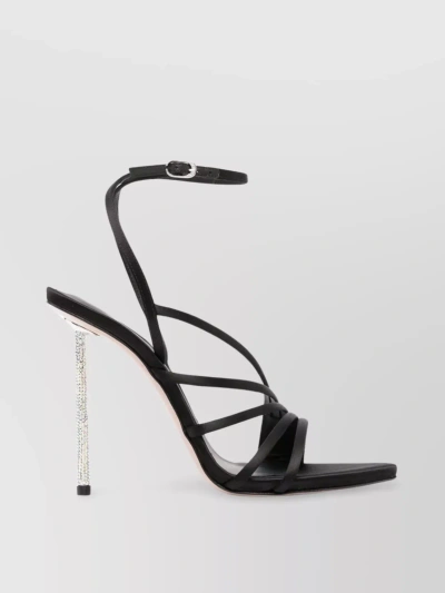Le Silla 115mm Heel Open Toe Sandals In Black