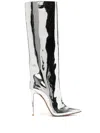 Le Silla 120m Eva Leather Boots In Silver
