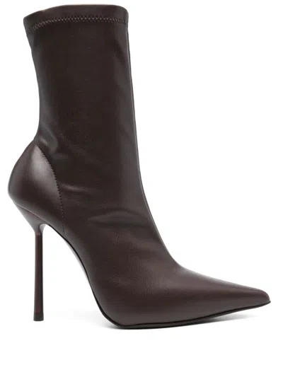 Le Silla 120mm Bella Ankle Boots In Brown