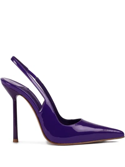 Le Silla 120mm Bella Slingback Pointed-toe Pumps In Purple