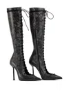 Le Silla 120mm Collette Lace-up Boots In Gray