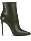 Le Silla Eva 120mm Leather Ankle Boots In Green