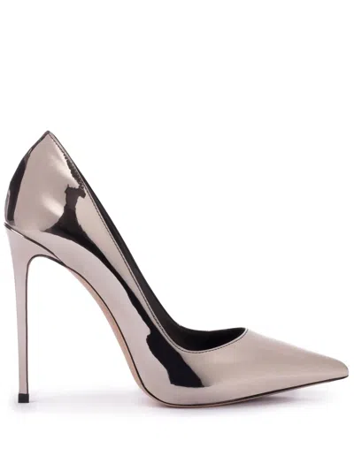Le Silla Eva 120mm Metallic-effect Pumps In Silver