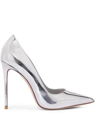 Le Silla 120mm Eva Metallic Pumps In Grey