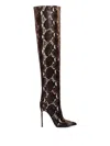 Le Silla 120mm Eva Snake-print Leather Boots In Multi