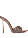 Le Silla 120mm Gilda Crystal-embellished Sandals In Neutral