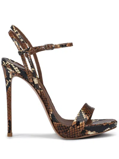 Le Silla 120mm Gwen Sandals In Brown