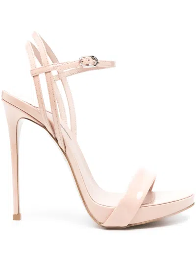 Le Silla Gwen 120mm Patent-leather Sandals In Pink