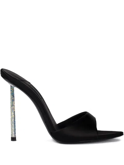 Le Silla 120mm Leather Heeled Sandals In Black
