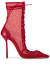 Le Silla 120mm Mesh-design Boots In Red