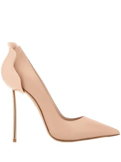 Le Silla Pastel Pink Leather Petalo Pumps In Neutral
