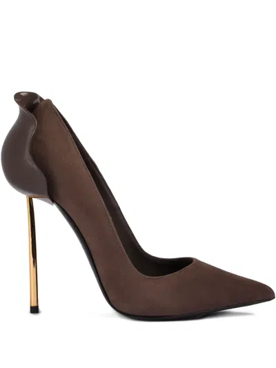 Le Silla 120mm Petalo Stiletto Pumps In Brown