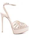 Le Silla Sandalen Mit Kristallen 140mm In Rosa