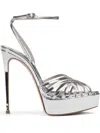 Le Silla 140mm Embrace Sandals In Silver