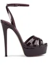 Le Silla 140mm Lola Patent-leather Sandals In Red