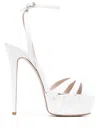 Le Silla Heeled Platform Sandals In White