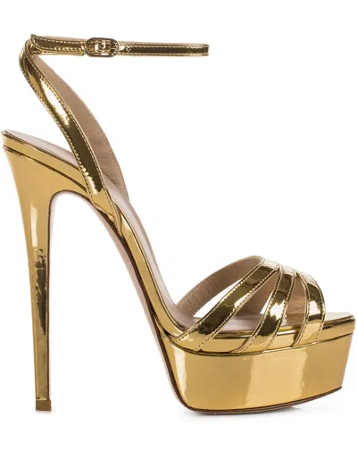 Le Silla 140mm Lola Sandals In Gold