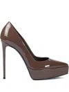Le Silla 140mm Uma Patent-leather Platform Pumps In Blue