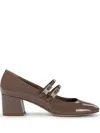 Le Silla Danielle Patent-leather Pumps In Brown