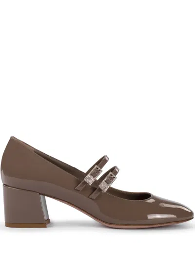 Le Silla Danielle Patent-leather Pumps In Brown