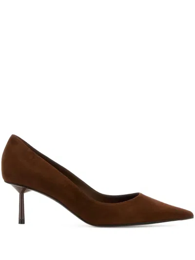 Le Silla 60mm Bella Suede Pointed-toe Pumps In Brown