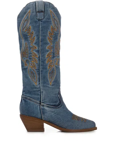 Le Silla 60mm Christine Boots In Blue