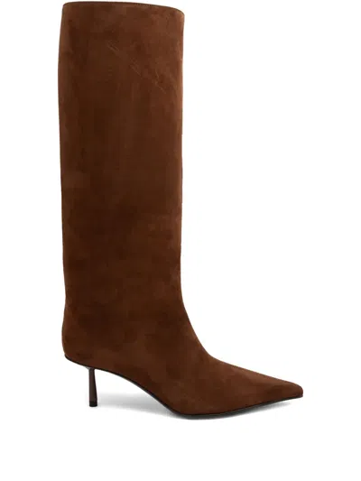Le Silla 60mm Eva Pointed-toe Knee Boots In Brown
