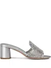 Le Silla 60mm Gilda Mules In Silver