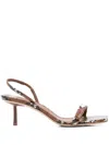 Le Silla Sandalen Mit Schlangen-print 60mm In Brown